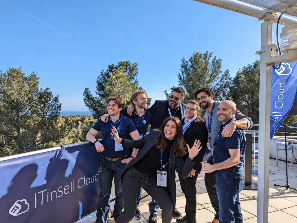 L’équipe ITinSell réunie sur une terrasse ensoleillée
